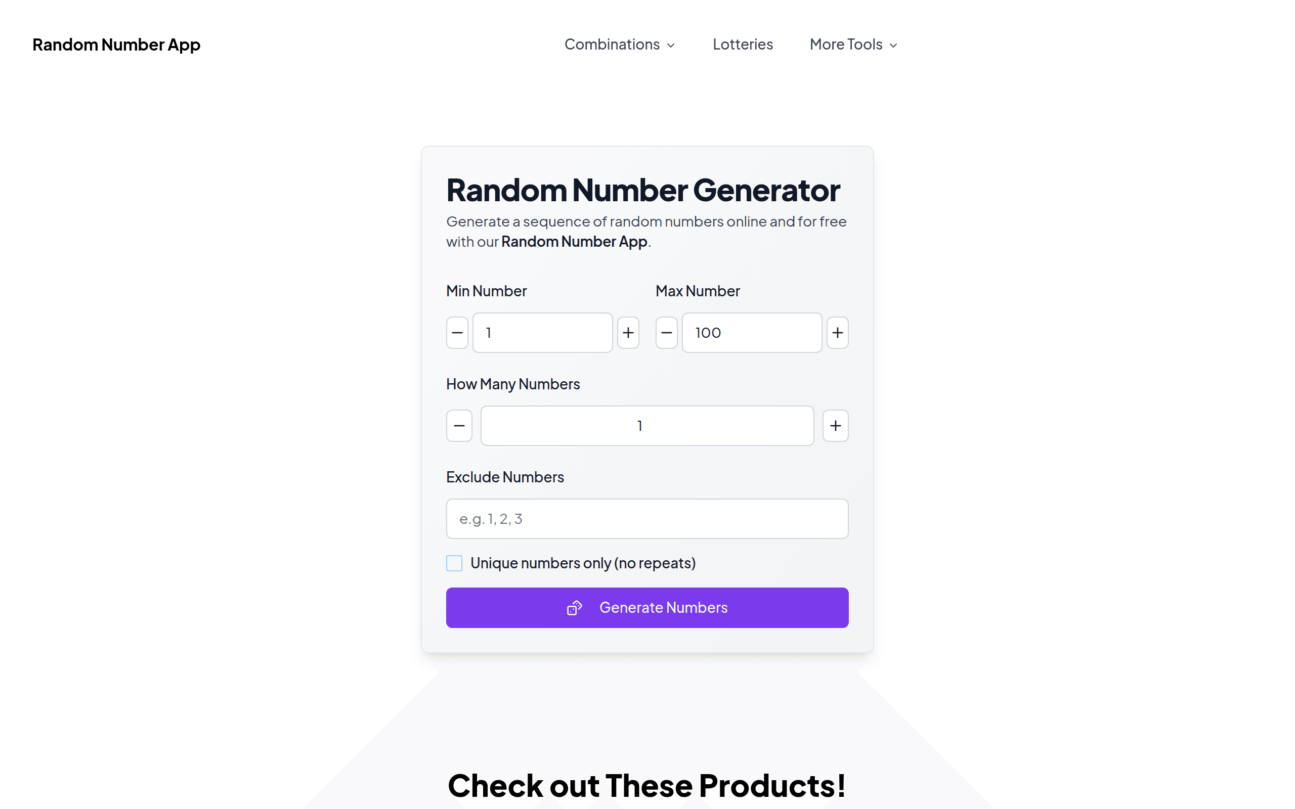 Random Number App