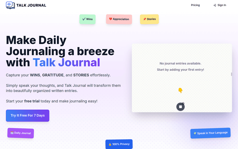 Talk Journal