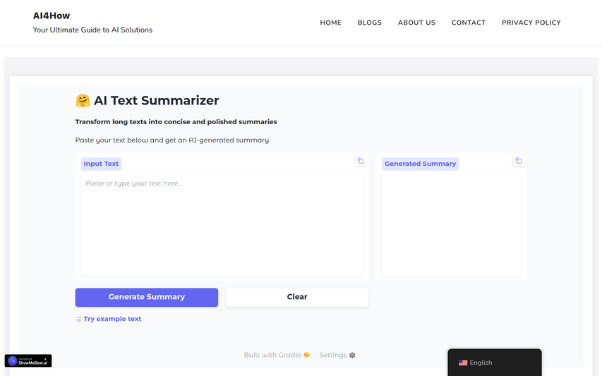 AI Text Summarizer by AI4How