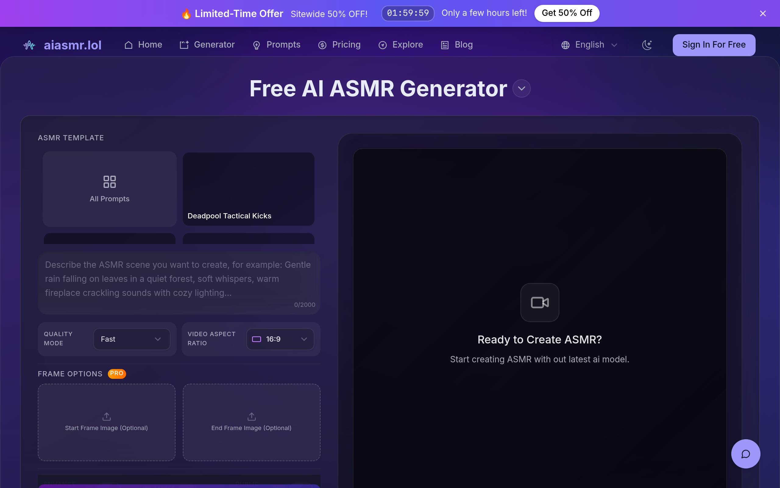 Free AI ASMR Generator | aiasmr.lol