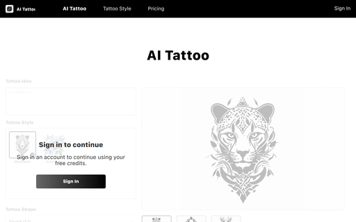 AI Tattoo Generator