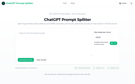ChatGPT Prompt Splitter