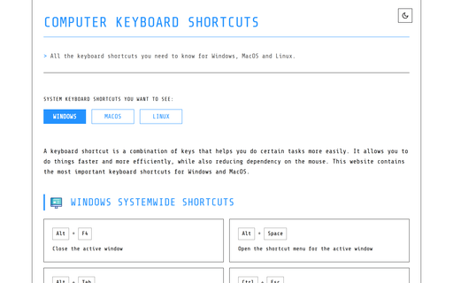 Computer Keyboard Shortcuts
