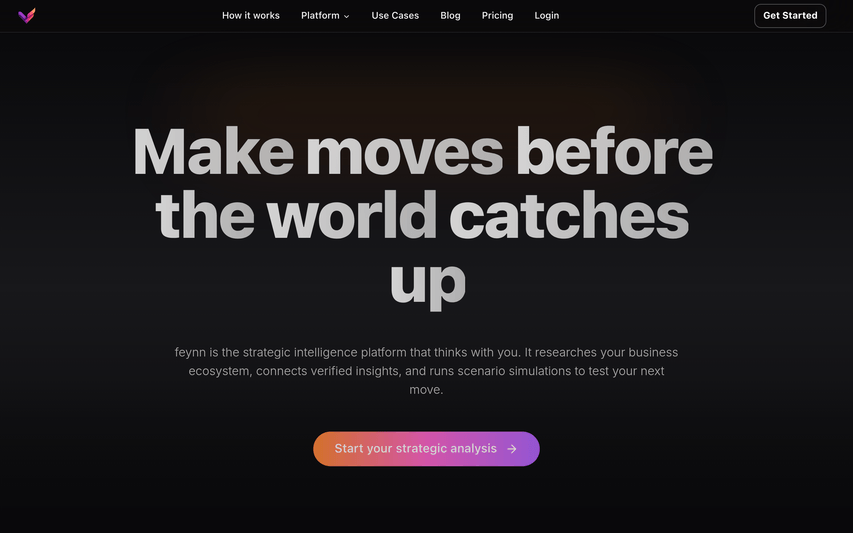feynn - Strategic Intelligence Platform