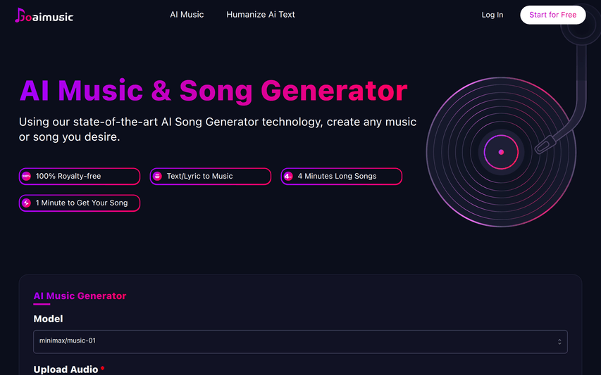Goaimusic-Free AI Music & Song Generator Online