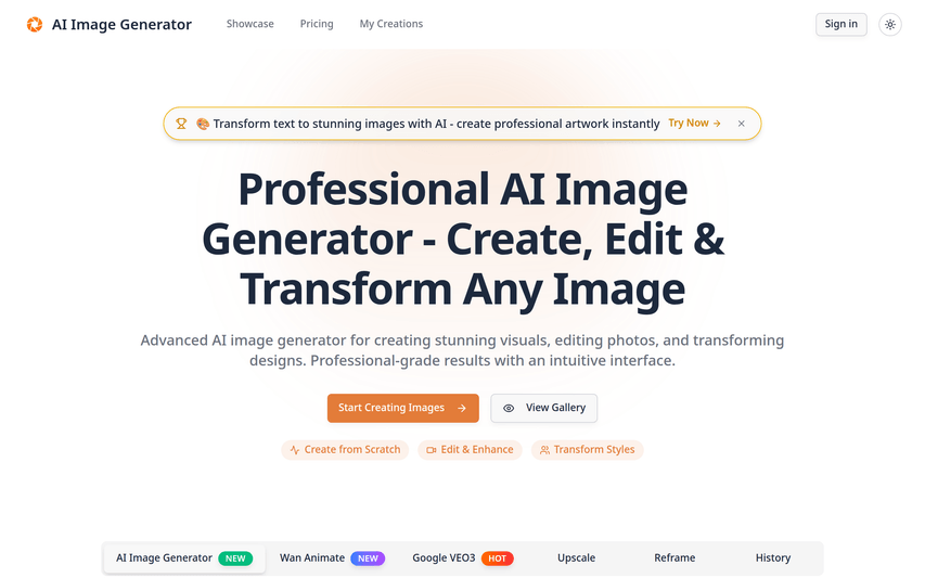 AI Image Generator - Create & Edit Stunning Images
