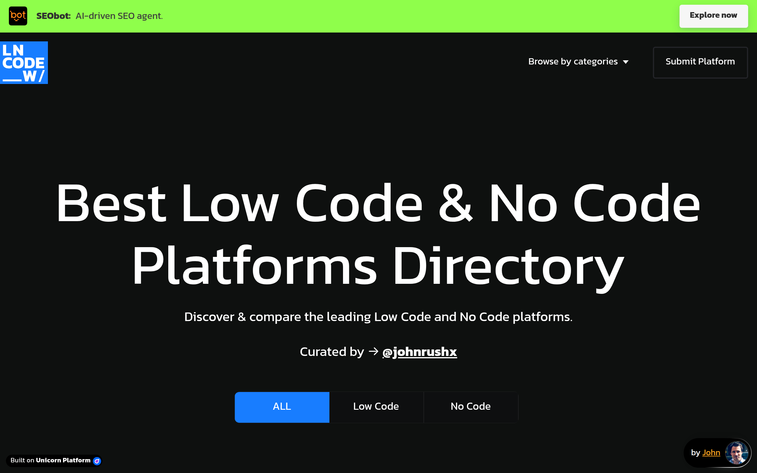 Low Code & No Code platforms