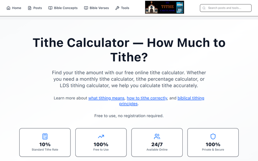 My Tithe Calculator