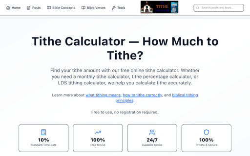 My Tithe Calculator