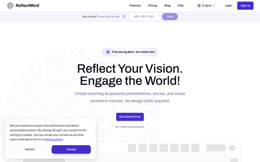 ReflectMind - AI-Powered Presentation & Visual Content Platform