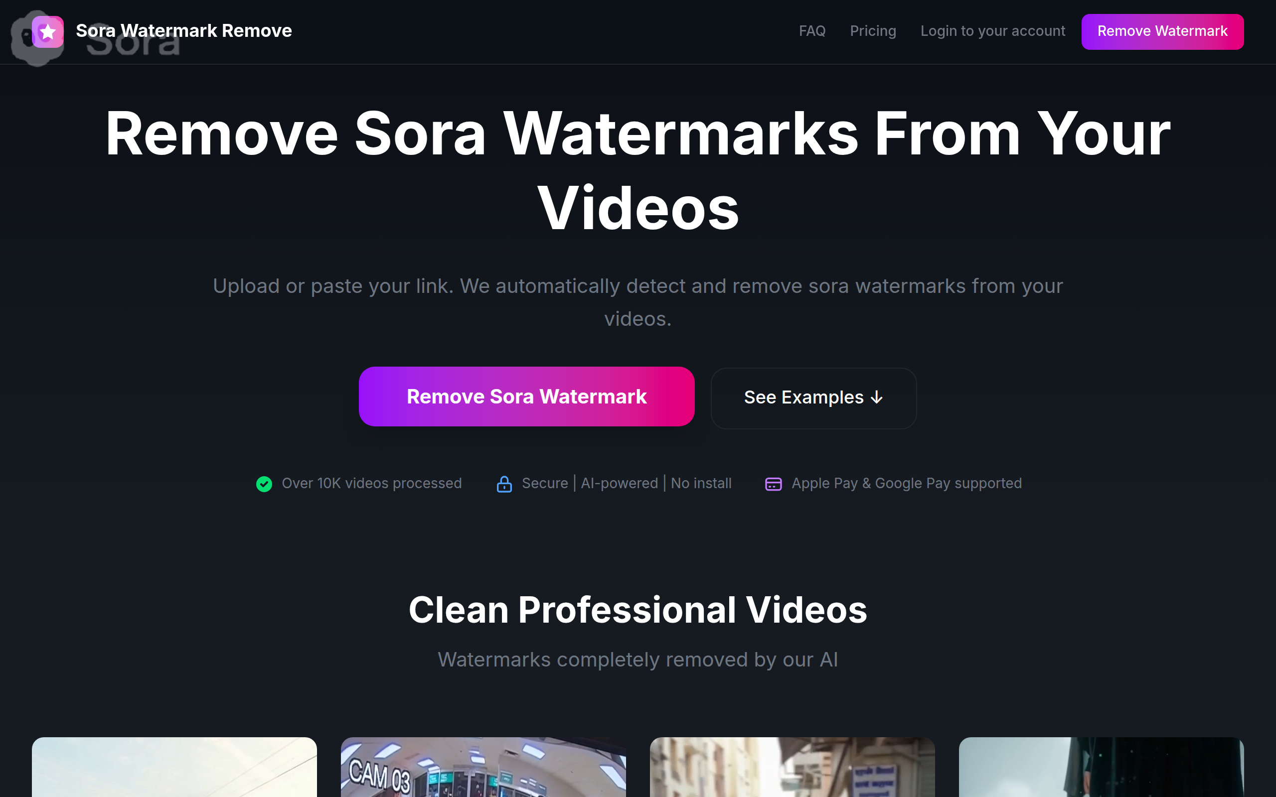 Sora watermark remove tool