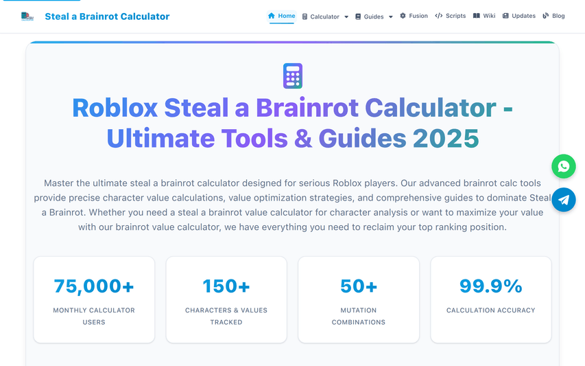 steal a brainrot calculator
