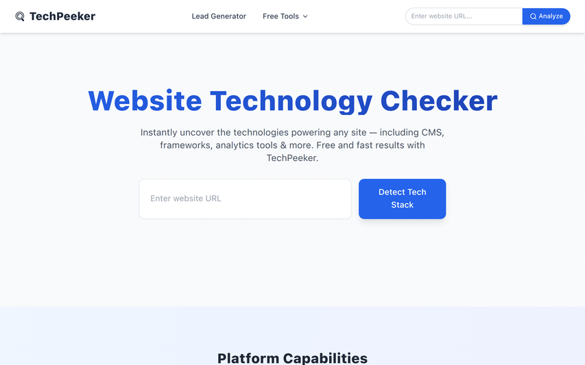 Website Technology Scanner