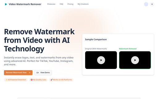 Remove Watermark from Video Online – AI Remover