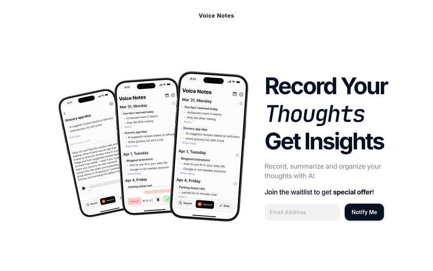 AI Voice Notes - live faster!