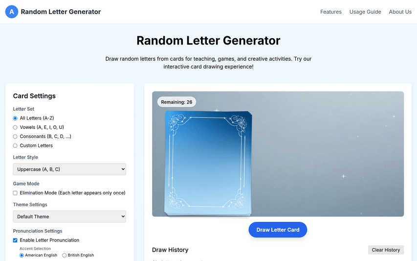 Random Letter Generator