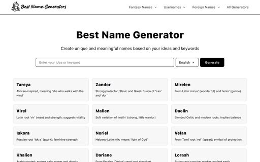 Best Name Generators