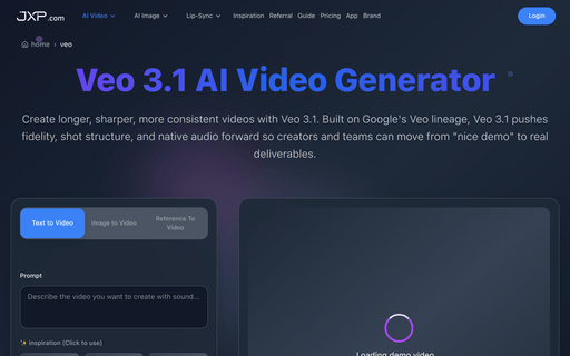 Google Veo 3.1 — AI Video Generator Overview | JXP