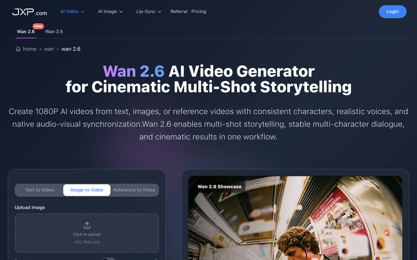 JXP Wan 2.6 AI Video Generator