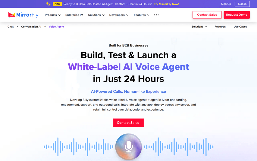 MirrorFly AI Voice Agent 