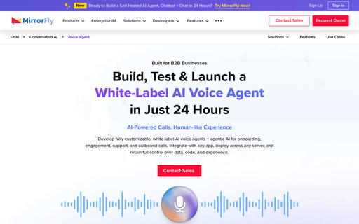 MirrorFly AI Voice Agent 