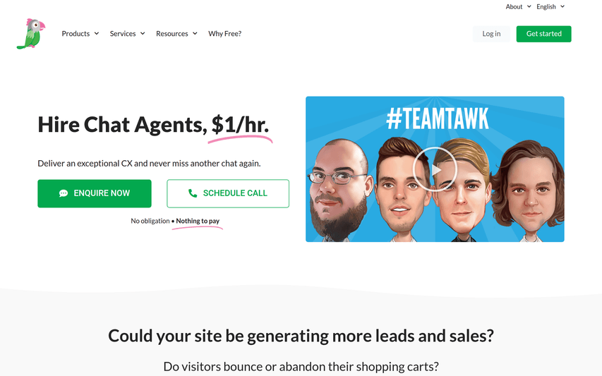 tawk.to Hire Chat Agents