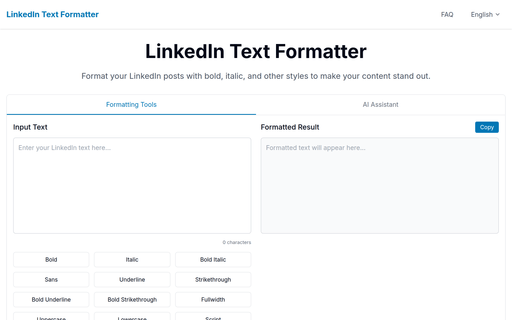 LinkedIn Text Formatter