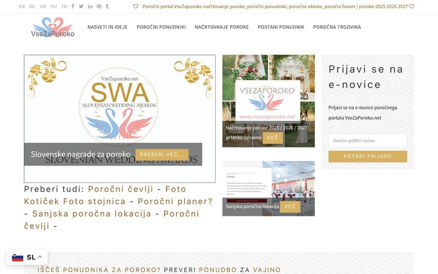 VseZaPoroko Wedding Portal – Plan Your Dream Wedding in Slovenia
