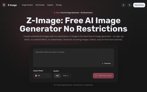 Z-Image: Free AI Image Generator No Restrictions